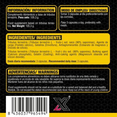 HX NUTRITION- TRIBULUS 90 CAPSULES
