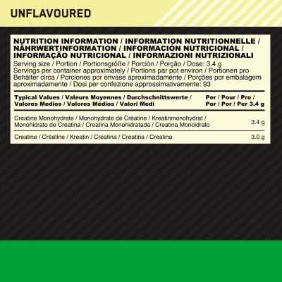 OPTIMUM NUTRITION- MICRONISED CREATINE ON 317G