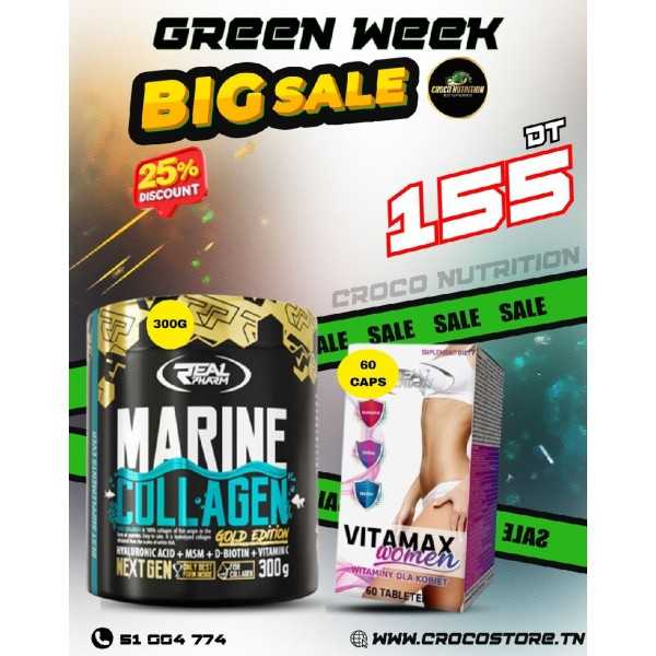 Pack Beauté & Vitalité : Collagène Marin Real Pharm + Vita Max Women