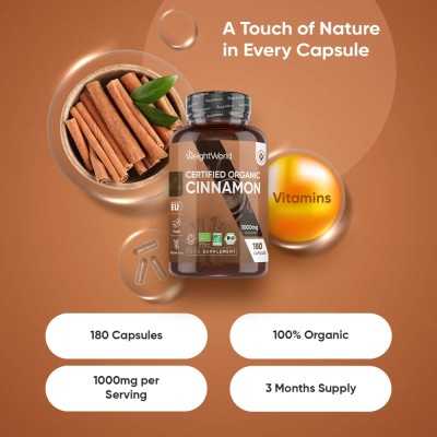 WEIGHT-WORLD -ORGANIC CINNAMON 180 CAPSULES
