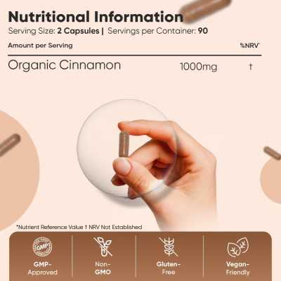 WEIGHT-WORLD -ORGANIC CINNAMON 180 CAPSULES