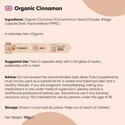 WEIGHT-WORLD -ORGANIC CINNAMON 180 CAPSULES