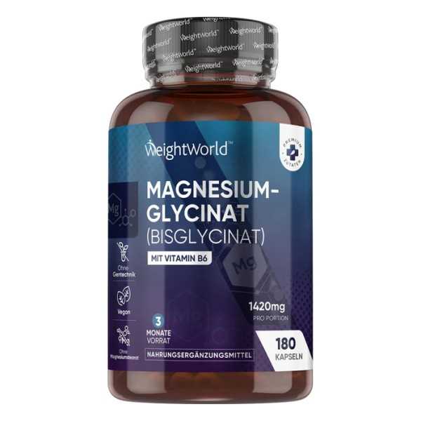 WEIGHT-WORLD - MAGNESIUM GLYCINAT (BISGLYCINATE) 180 CAPSULES