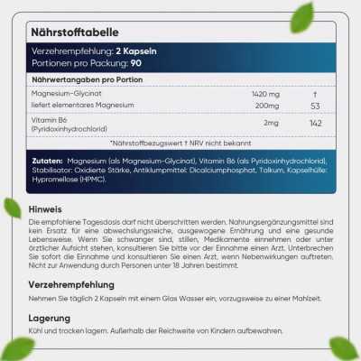 WeightWorld Magnesium Glycinate 180 Capsules – Magnésium Bisglycinate