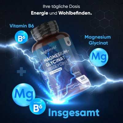 WeightWorld Magnesium Glycinate 180 Capsules – Magnésium Bisglycinate