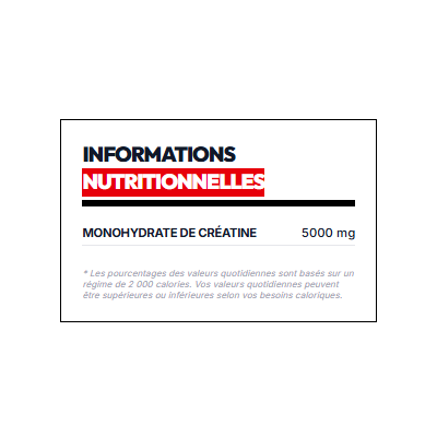 HOT Nutrition Créatine Monohydrate 300G | Force & Performance