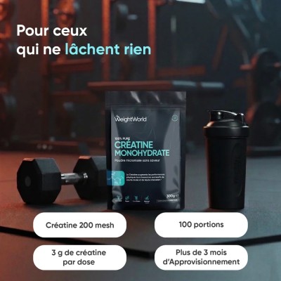 WEIGHT-WORLD -CRÉATINE MONOHYDRATE MICRONISÉE 100% PURE 300G