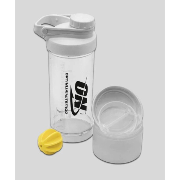 OPTIMUM NUTRITION - SHAKER  600 ML – COMPARTIMENT DE RANGEMENT INTÉGRÉ
