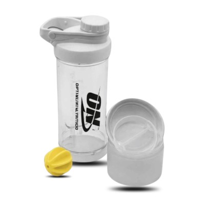 OPTIMUM NUTRITION - SHAKER  600 ML – COMPARTIMENT DE RANGEMENT INTÉGRÉ