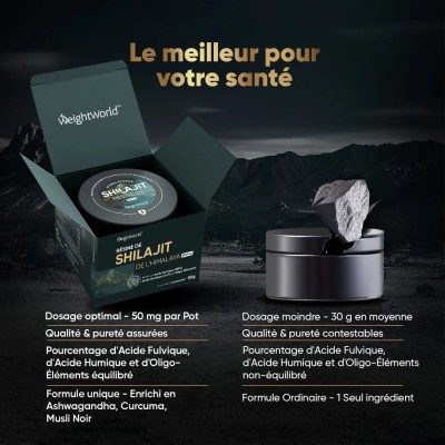 WEIGHT-WORLD - RÉSINE DE SHILAJIT PURE 50G