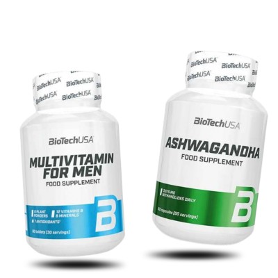 PACK BIOTECH USA- ASHWAGANDHA + MULTIVITAMIN FOR MEN