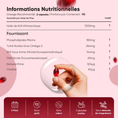 WEIGHT-WORLD -HUILE DE KRILL DE L'ANTARCTIQUE 180 CAPSULES